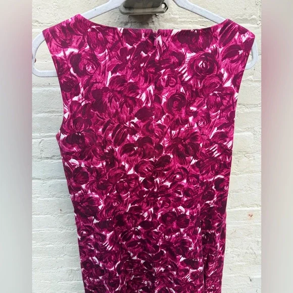 Gorgeous Talbots sleeveless floral print dress lined EUC